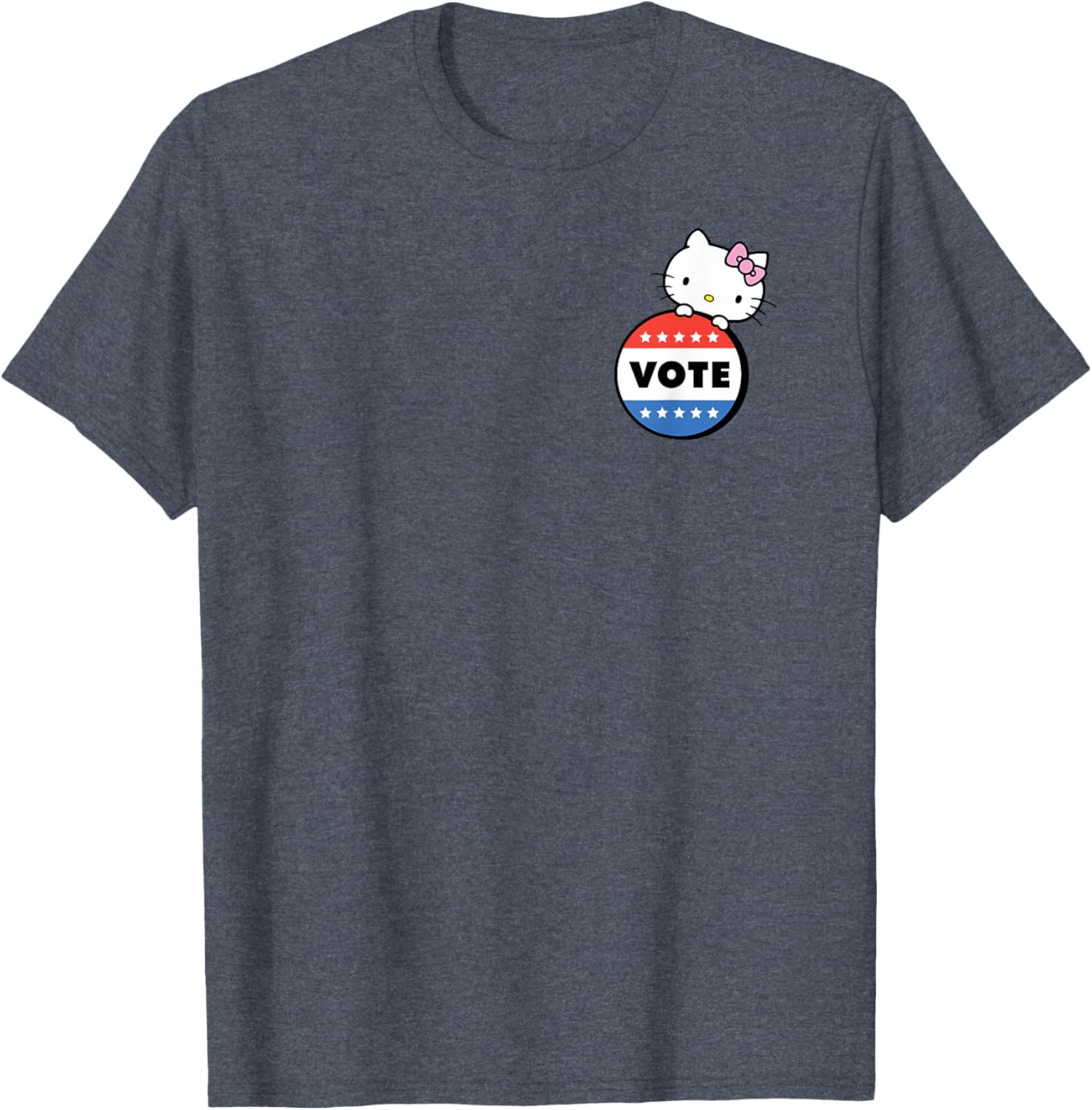 Hello Kitty Vote Button T-Shirt for Fun Fashion and Cute Style - 14