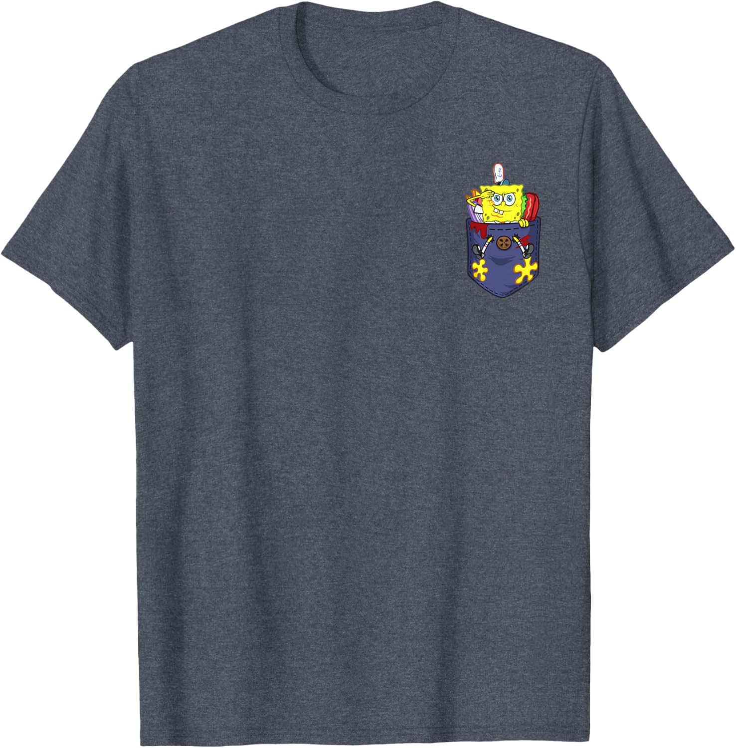 Mademark x SpongeBob SquarePants Cute SpongeBob Out of Food T-Shirt - 7