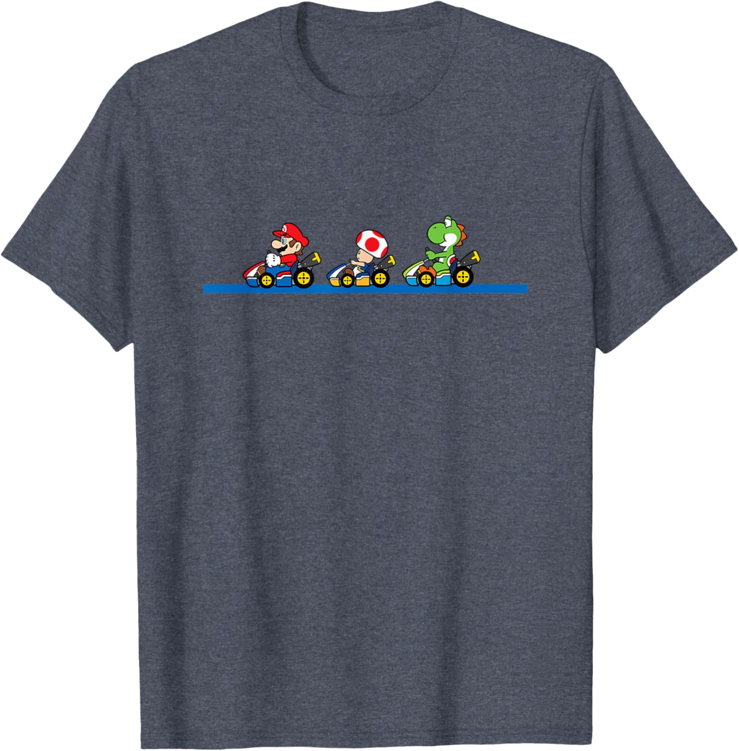 Vintage Mario Kart T-Shirt featuring Yoshi, Toad, and Mario Racing Fun - 21
