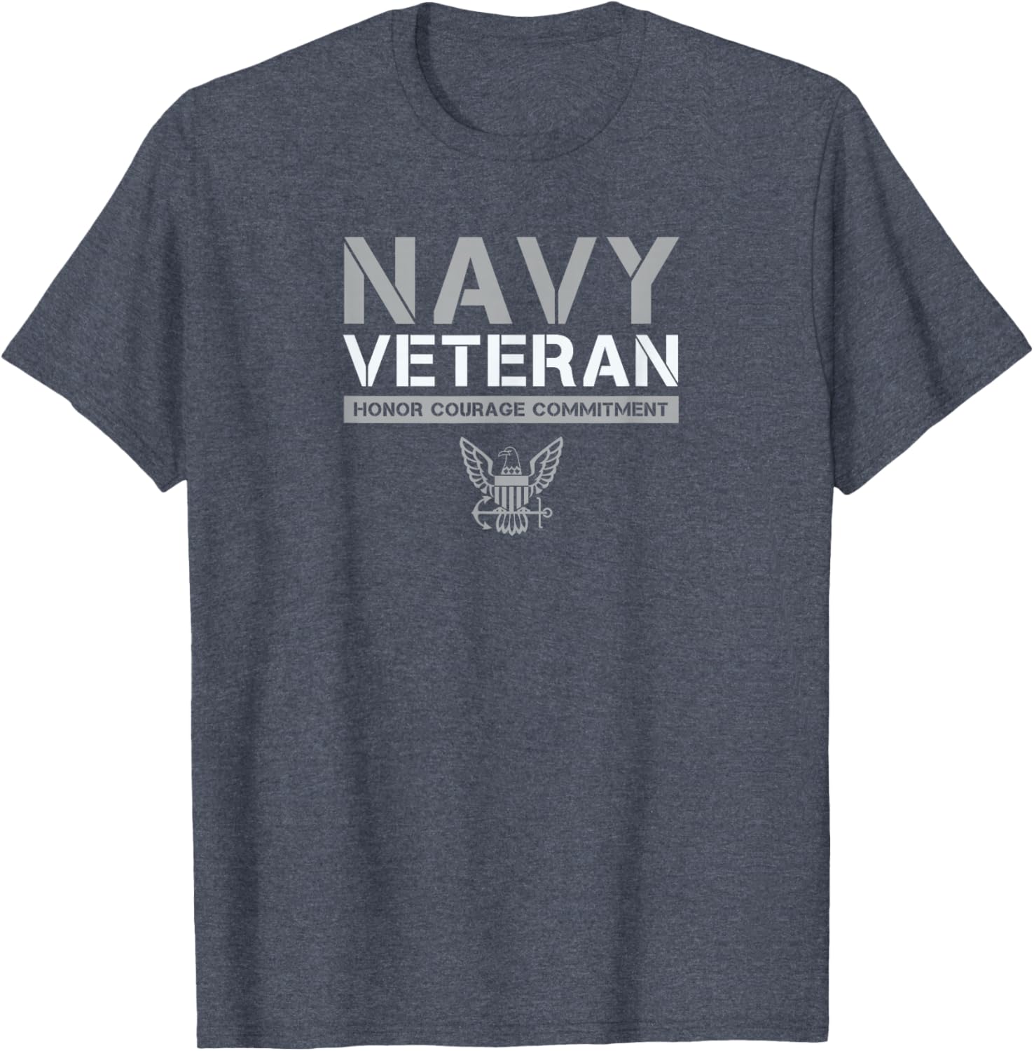 US Navy Veteran Honor Courage Commitment T-Shirt - Stylish Military Apparel - 10
