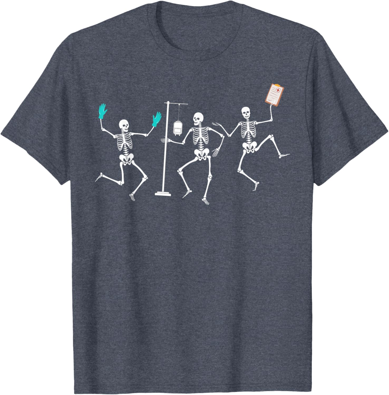 Funny Nurse Skeleton Halloween T-Shirt for Healthcare Workers - 2