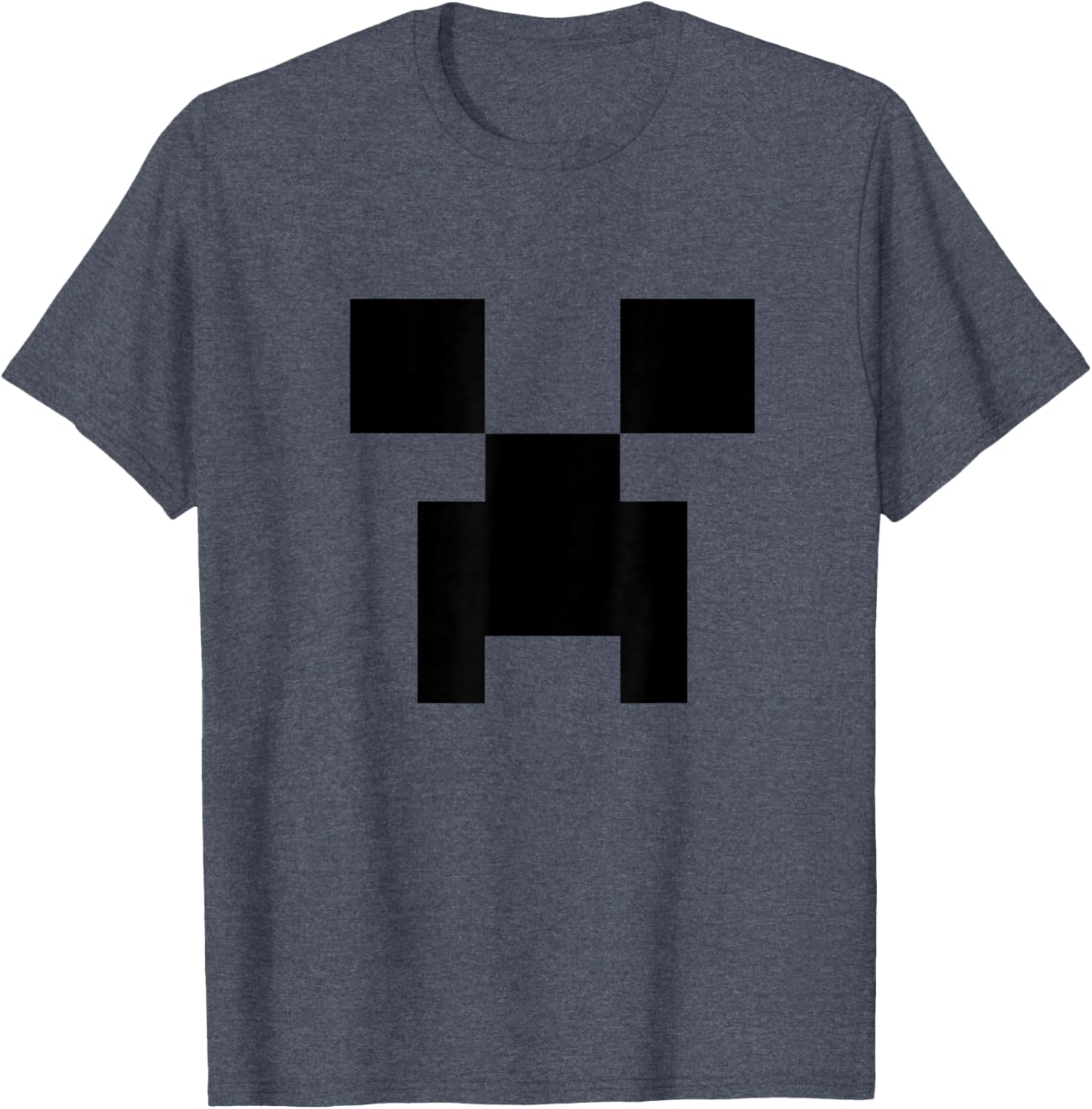 Minecraft Big Creeper Face Minimalist Pixel T-Shirt for Fans - 1