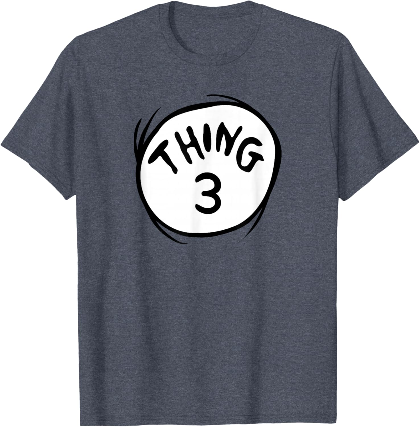 Fun Dr. Seuss Thing 3 Emblem T-Shirt for Kids and Adults - 1
