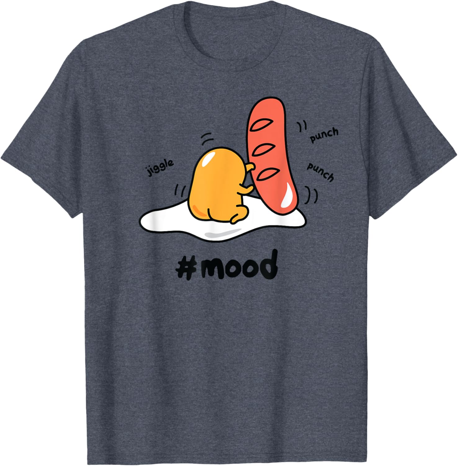 Gudetama Lazy Egg Mood Boxing Punching Hot Dog T-Shirt for Fun Style - 7