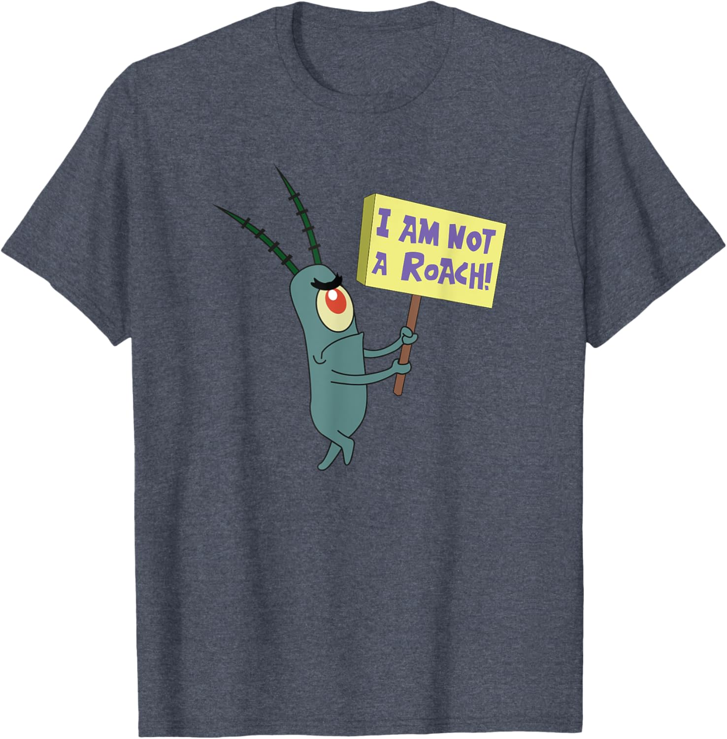 Mademark SpongeBob SquarePants Plankton Not a Roach T-Shirt for Fans - 15