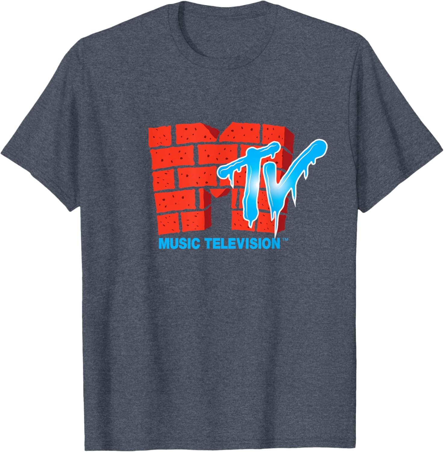 Mademark x MTV Frosty Ice Text T-Shirt with Official MTV Logo - 9