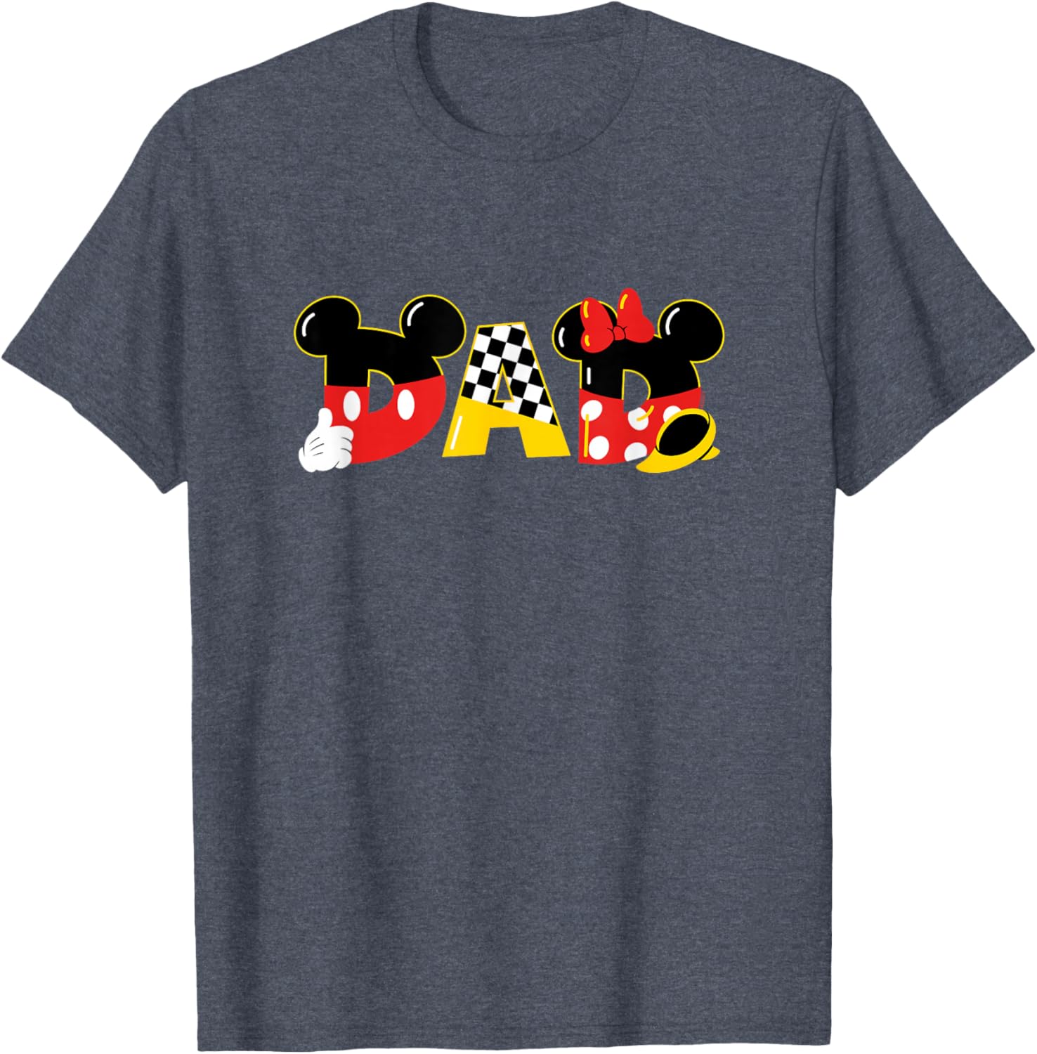 Disney Mickey and Minnie Mouse Dad T-Shirt for Father's Day Birthday Gift - 10