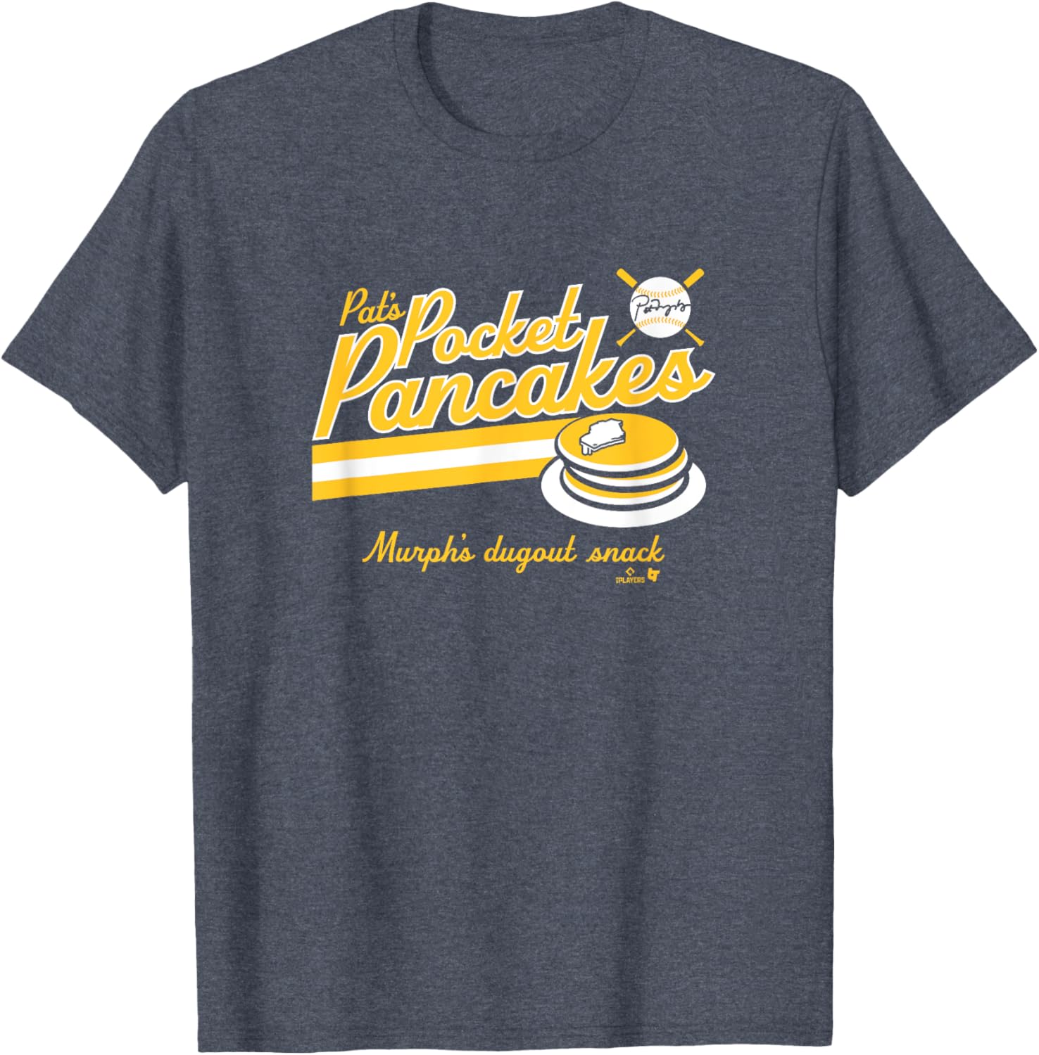 Pat Murphy Pocket Pancakes Navy Milwaukee Baseball T-Shirt for Fans - 1