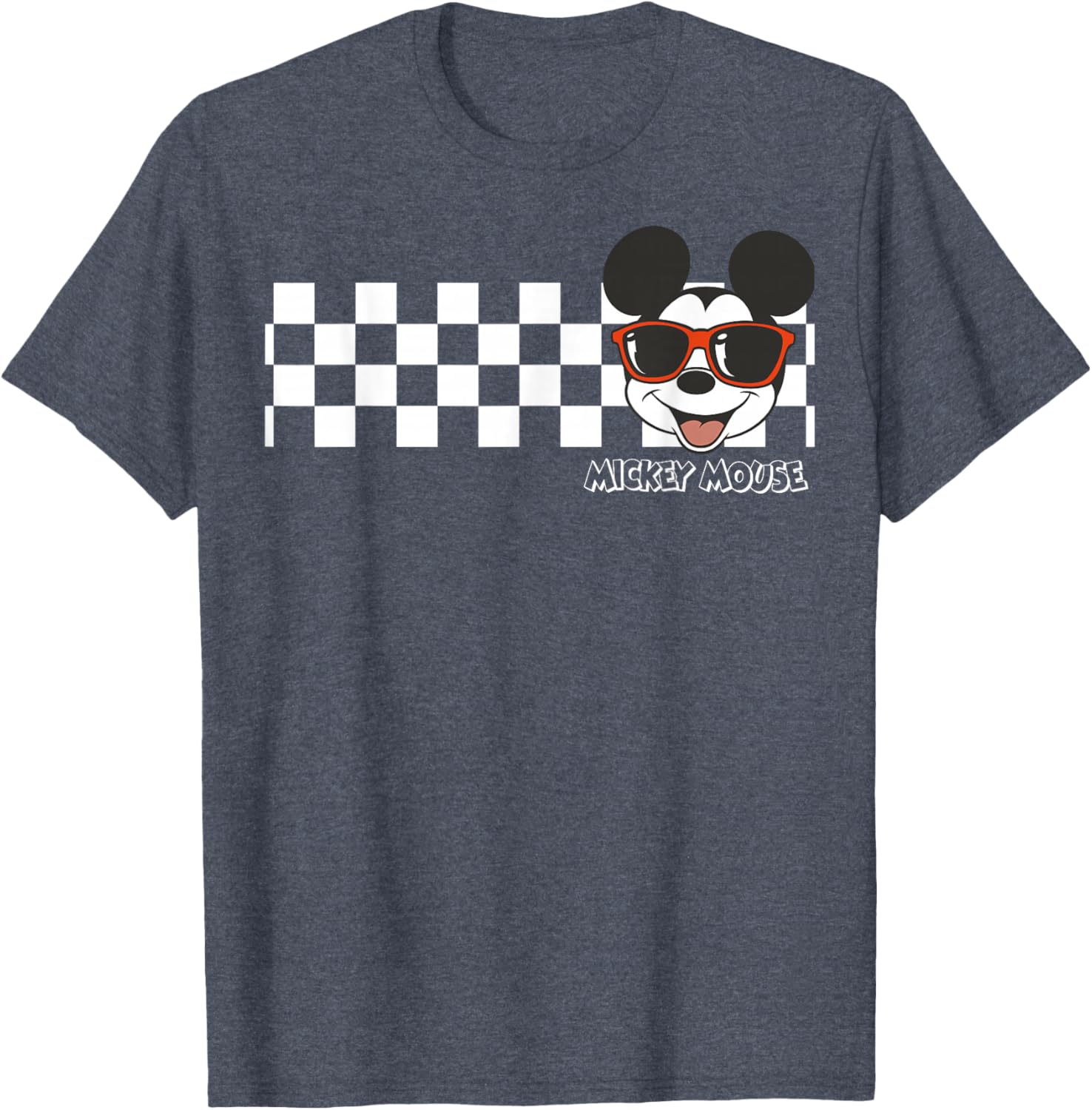 Disney Mickey Mouse Checkerboard Stripe T-Shirt for Kids and Adults - 6