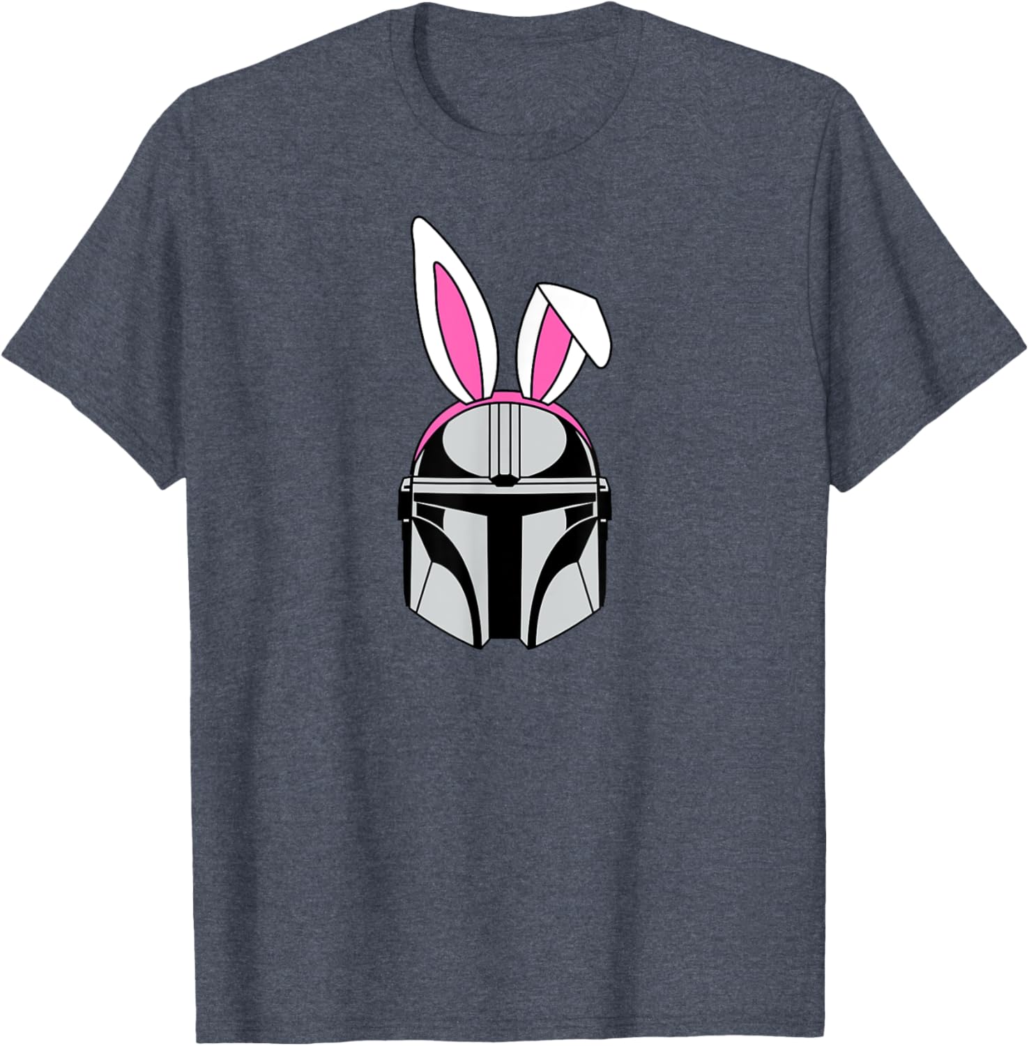 Mandalorian Helmet Easter Bunny Ears T-Shirt for Fun Spring Style - 2