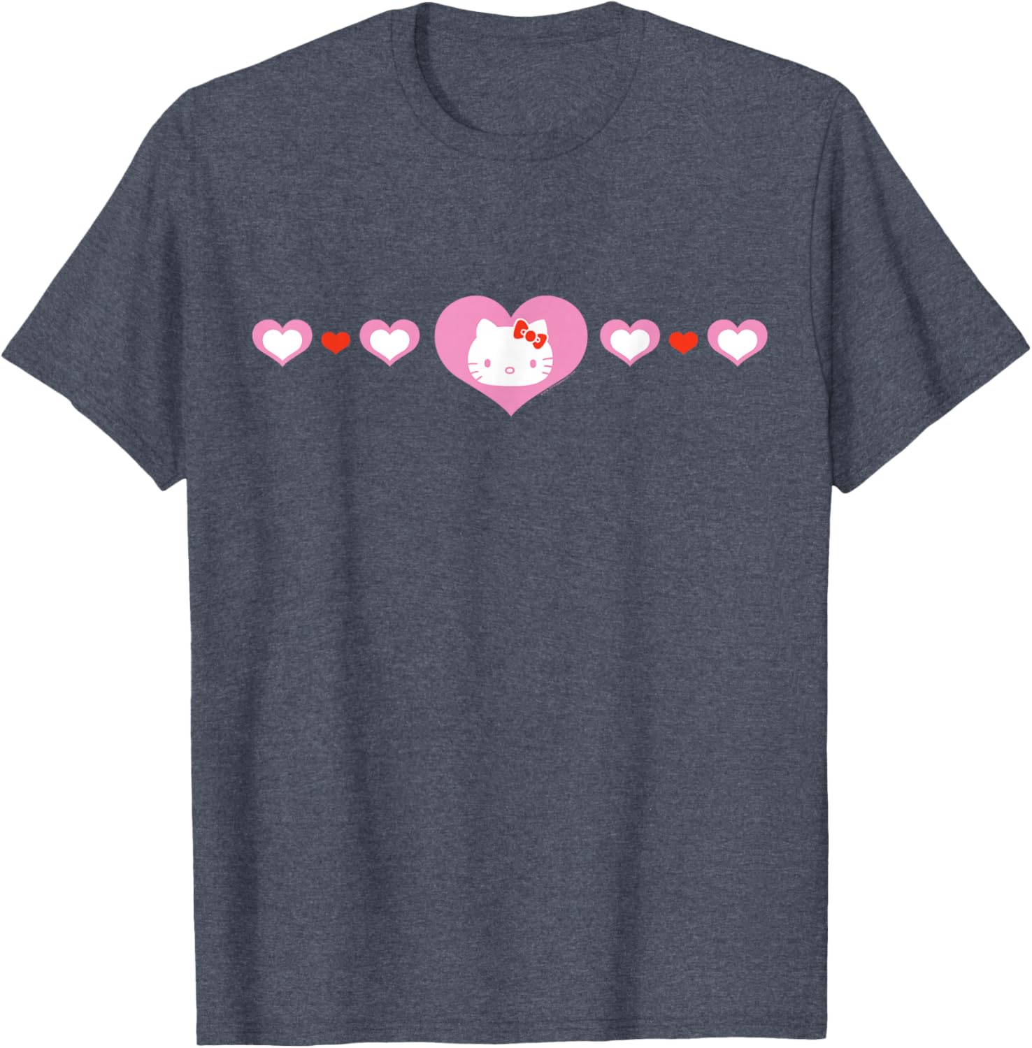 Cute Hello Kitty Hearts T-Shirt for Kids and Adults - Fashionable Apparel - 11
