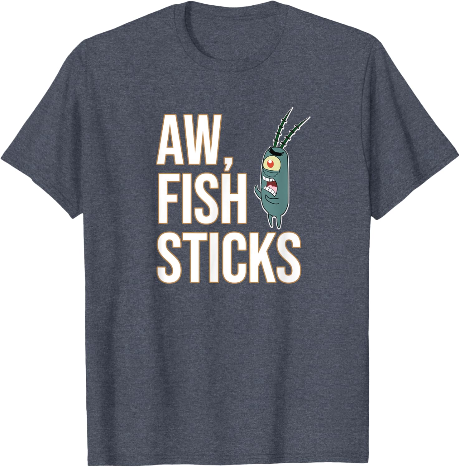 Mademark SpongeBob SquarePants Plankton Aw Fish Sticks T-Shirt for Fans - 3