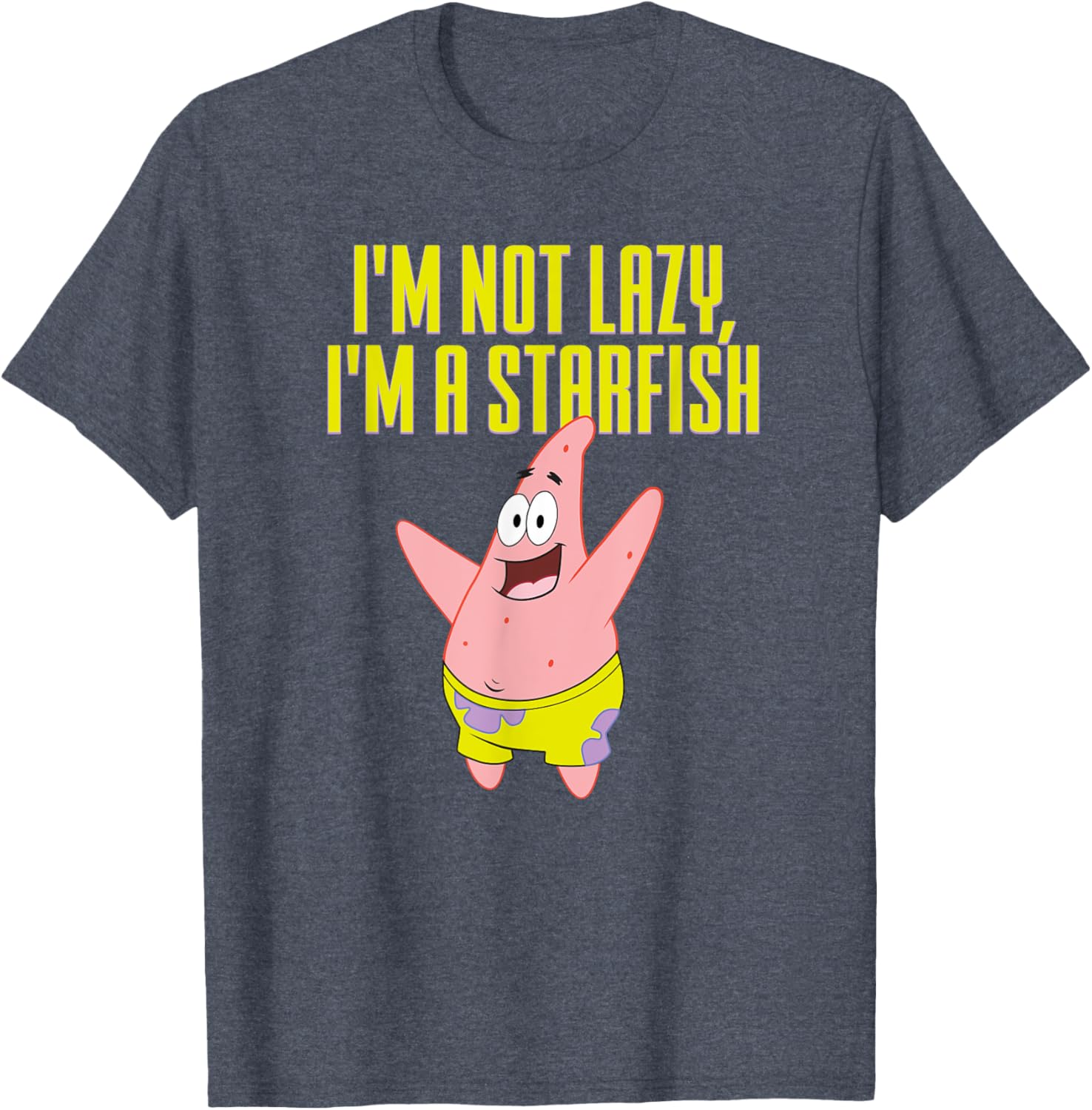 Mademark SpongeBob Patrick Starfish I'm Not Lazy T-Shirt for Fans - 4