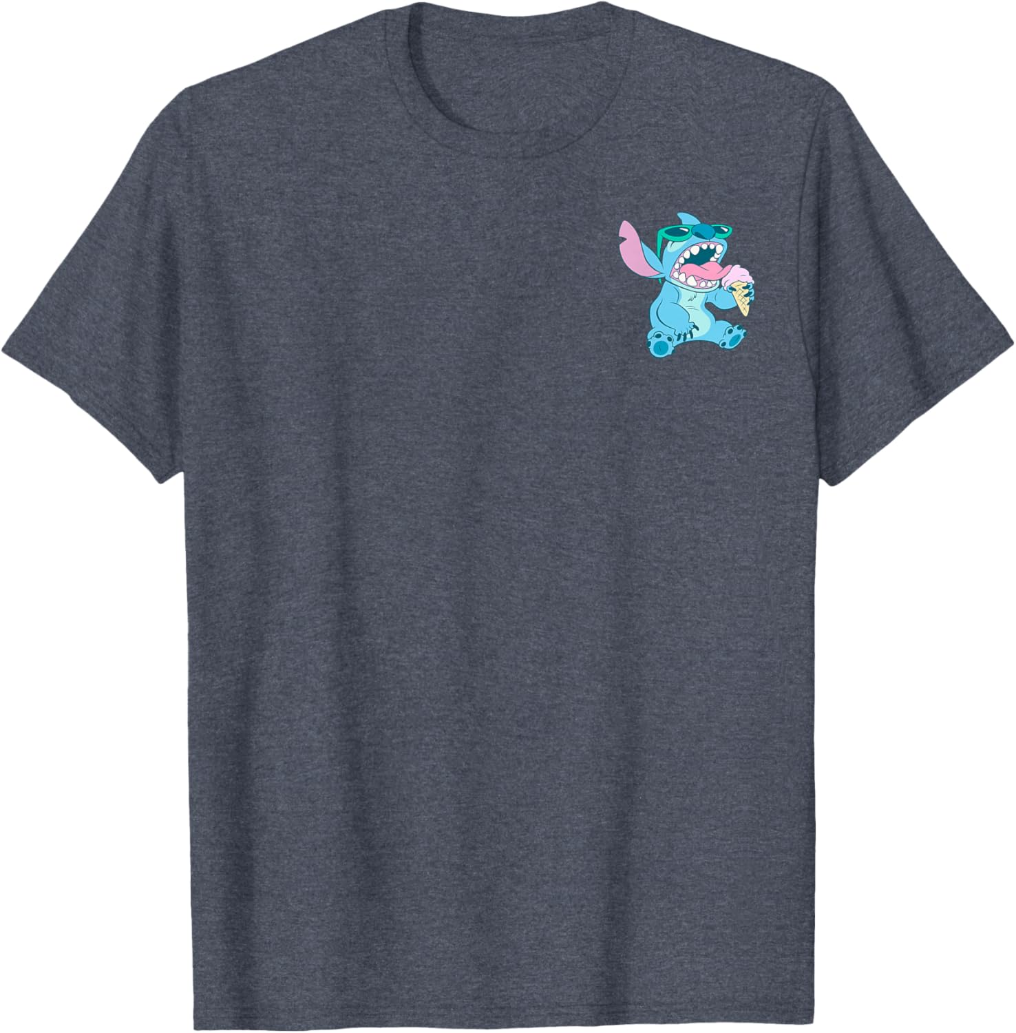 Disney Lilo & Stitch Retro Pocket Logo T-Shirt with Ice Cream Design - 12