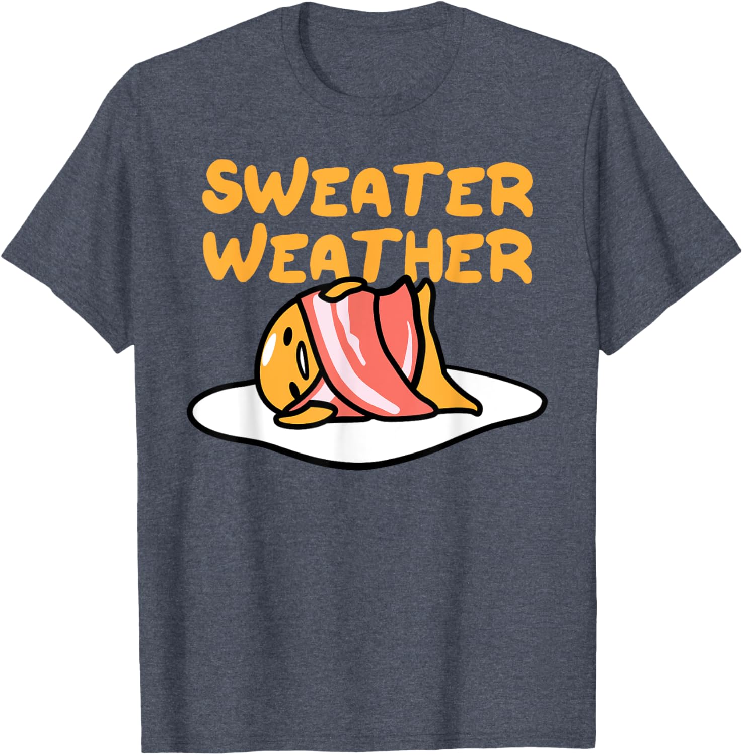 Cozy Gudetama Sweater Weather Bacon Blanket T-Shirt for Comfort Lovers - 9