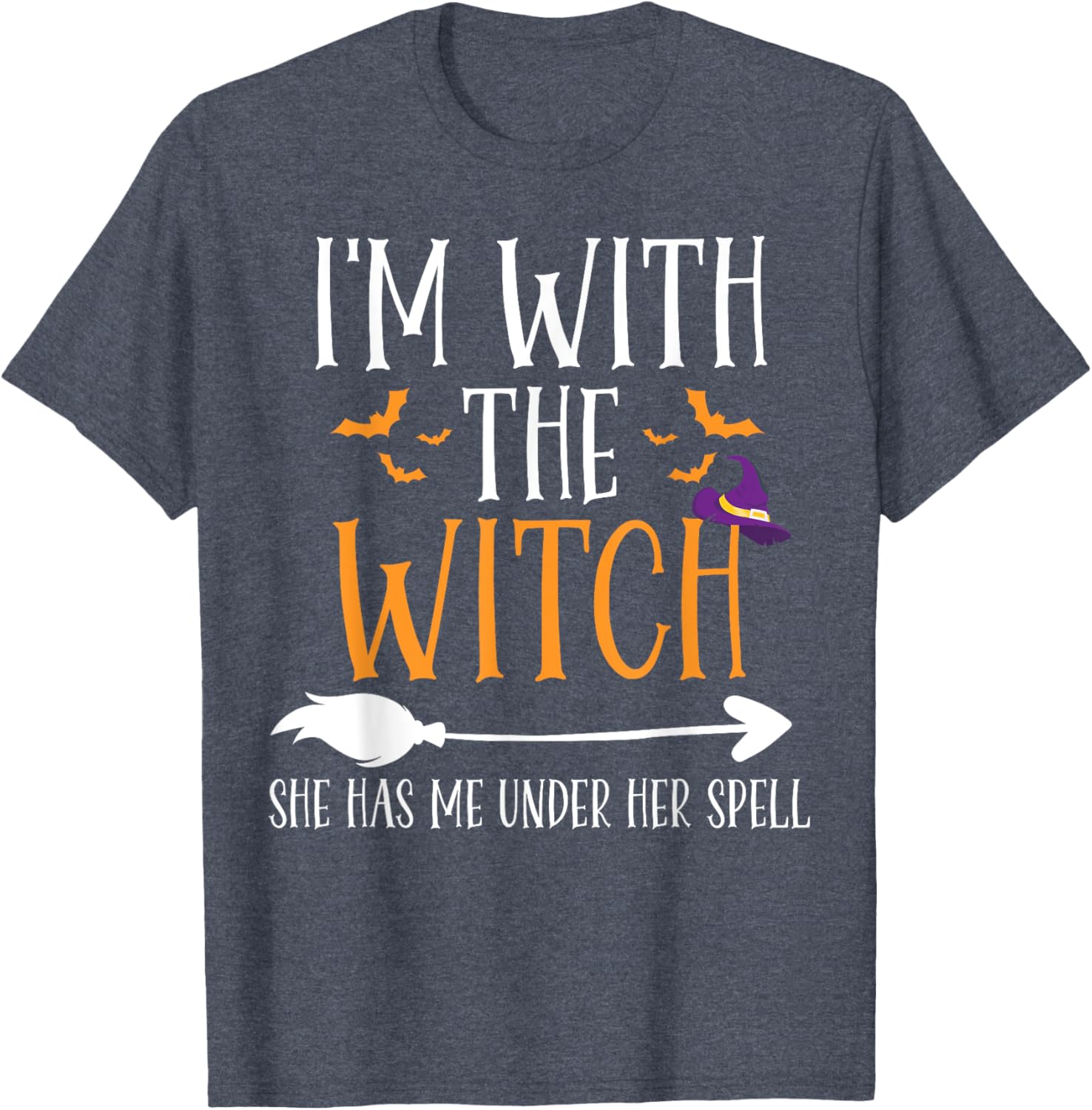 Funny I'm With The Witch Halloween Couples Costume T-Shirt for Fun Lovers - 16
