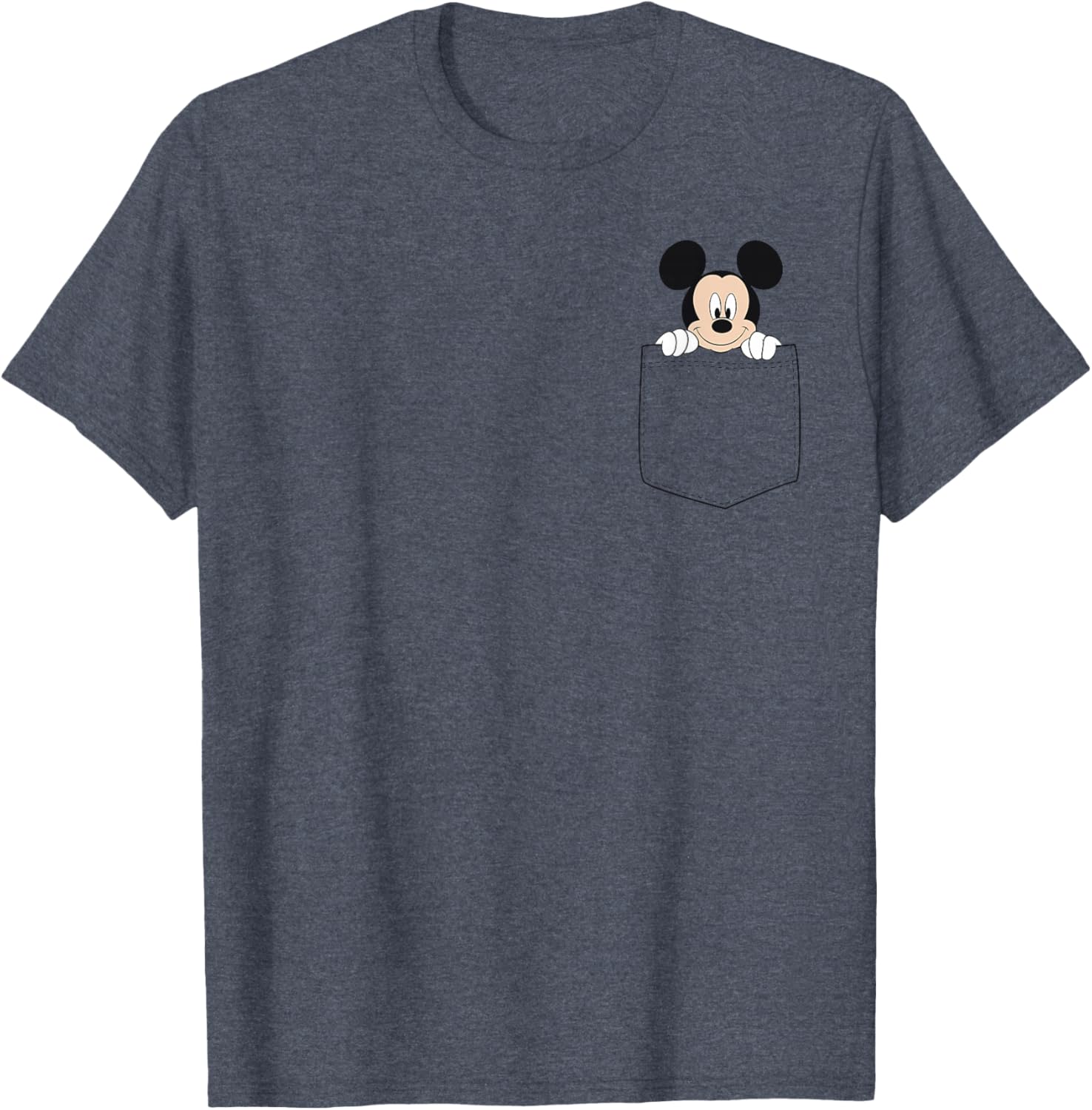 Disney Classic Fit Mickey Mouse T-Shirt for Adults - Blue Cotton Crew Neck - 5