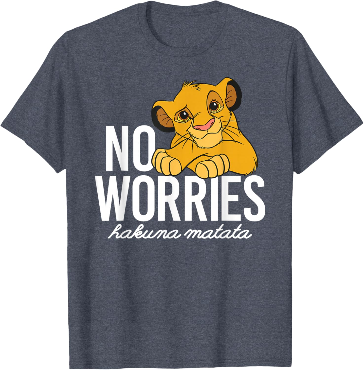 Disney Lion King Simba No Worries T-Shirt for Kids and Adults - 7