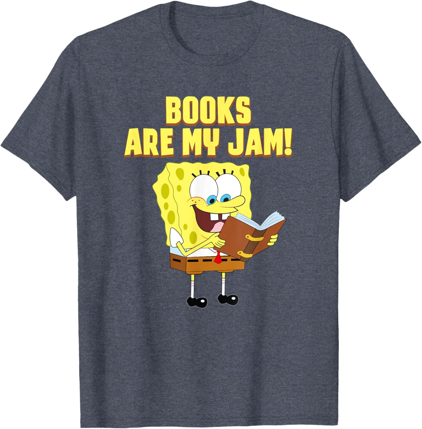 Mademark SpongeBob Loves Reading T-Shirt for Book Lovers and Fans - 6