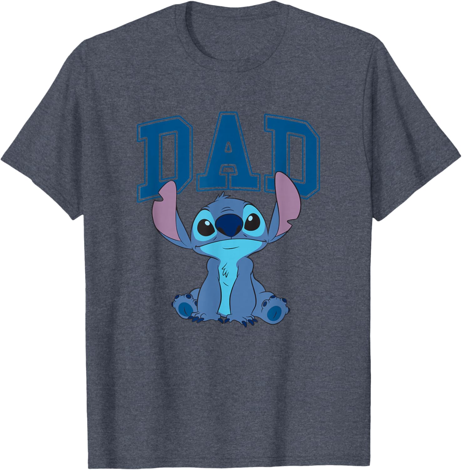 Disney Lilo & Stitch Vintage Dad Cool Stitch Collegiate Logo T-Shirt - 1