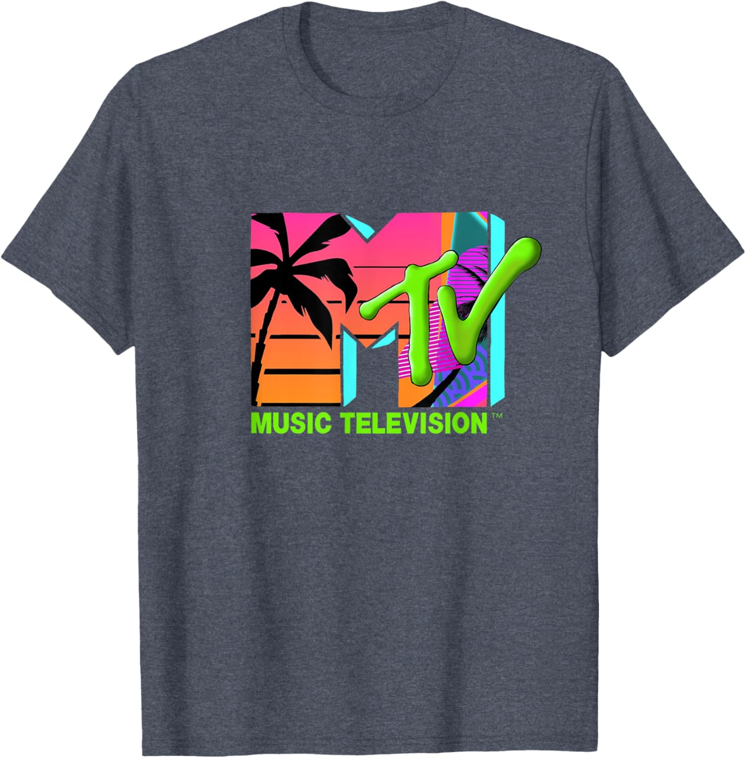 Mademark x MTV Retro Palms Paradise T-Shirt - Official MTV Logo Design - 10