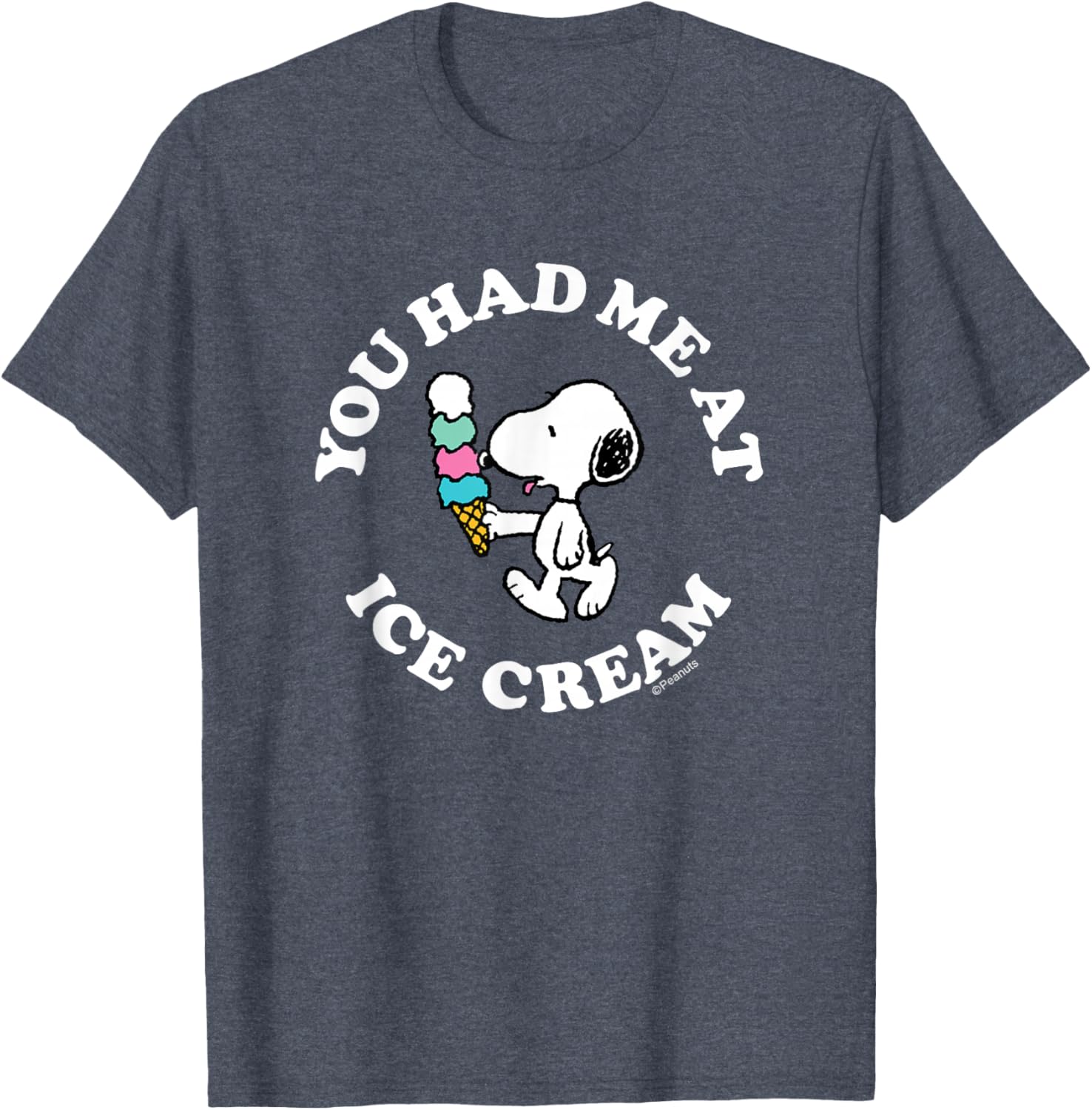 Snoopy You Had Me At Ice Cream T-Shirt for Peanuts Fans - 2
