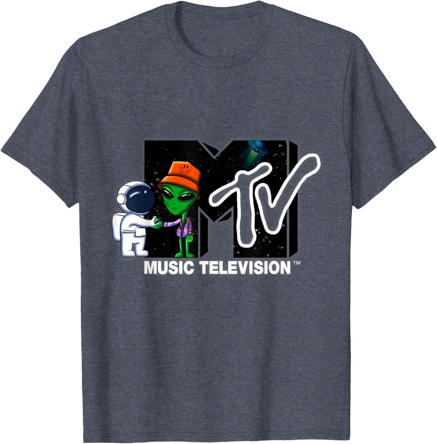Mademark x MTV Astronaut Alien Space T-Shirt Official MTV Logo Design - 6