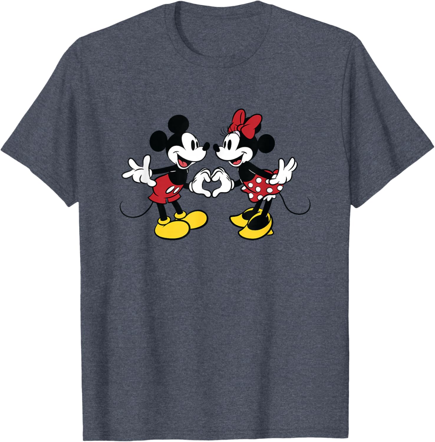 Disney Mickey and Friends Valentine Heart T-Shirt for Couples and Fans - 10