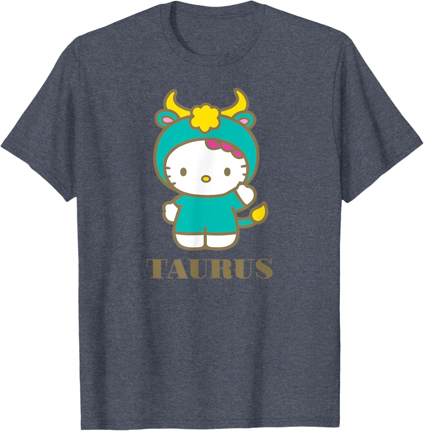 Hello Kitty Taurus Zodiac T-Shirt Cute Astrology Fashion Tee for Fans - 9