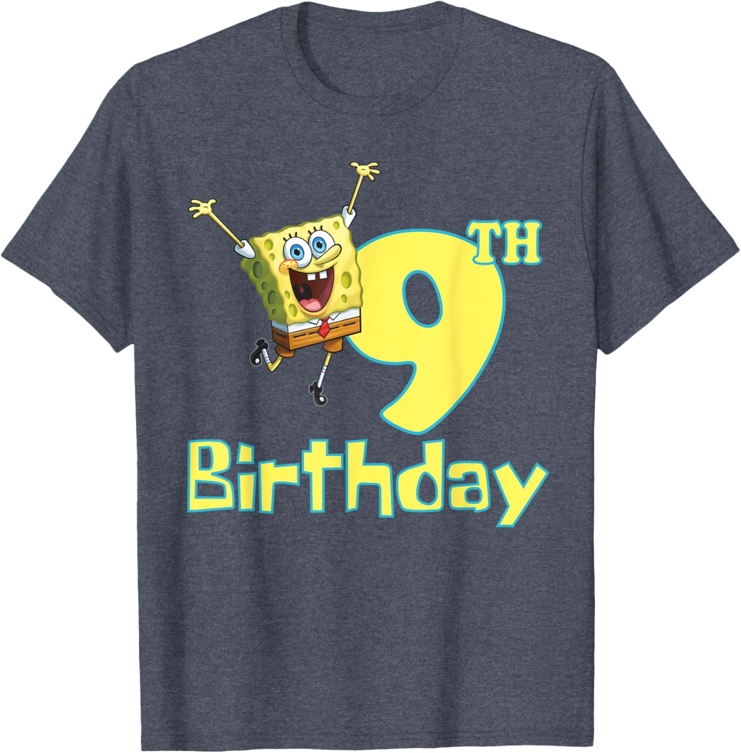 Mademark SpongeBob SquarePants 9th Birthday T-Shirt for Kids - 24