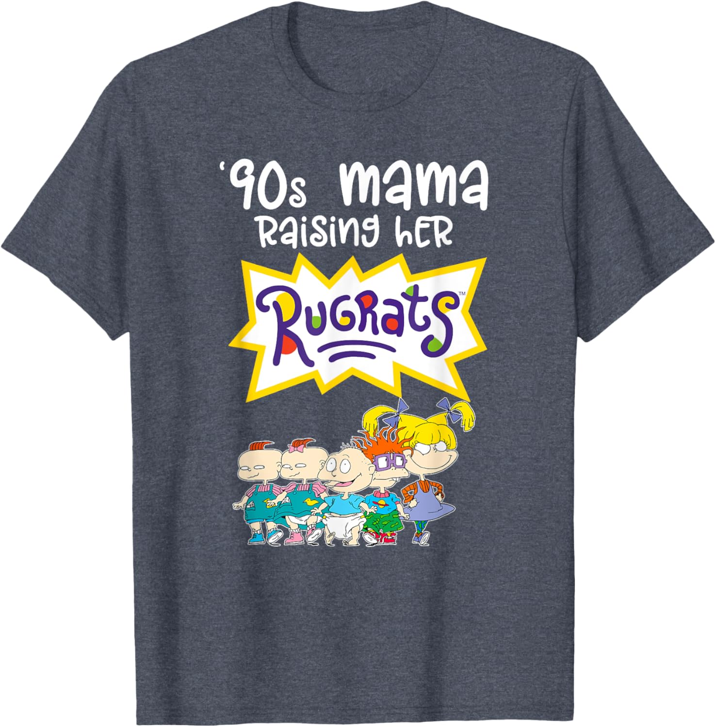 Mademark x Rugrats 90s Mama Raising Her Rugrats Full Gang T-Shirt - 14
