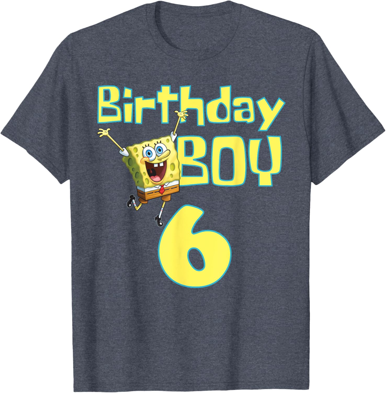 Mademark SpongeBob SquarePants Birthday Boy 6 T-Shirt for Kids - 19