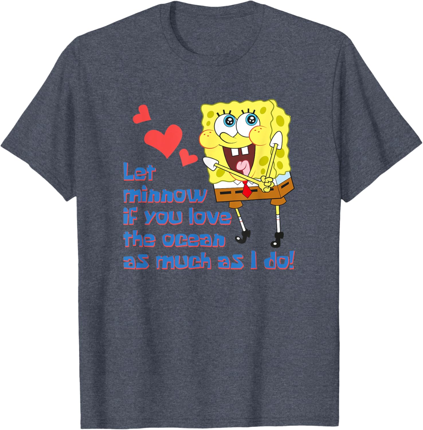 Mademark SpongeBob SquarePants Let Minnow If You Love the Ocean T-Shirt - 4