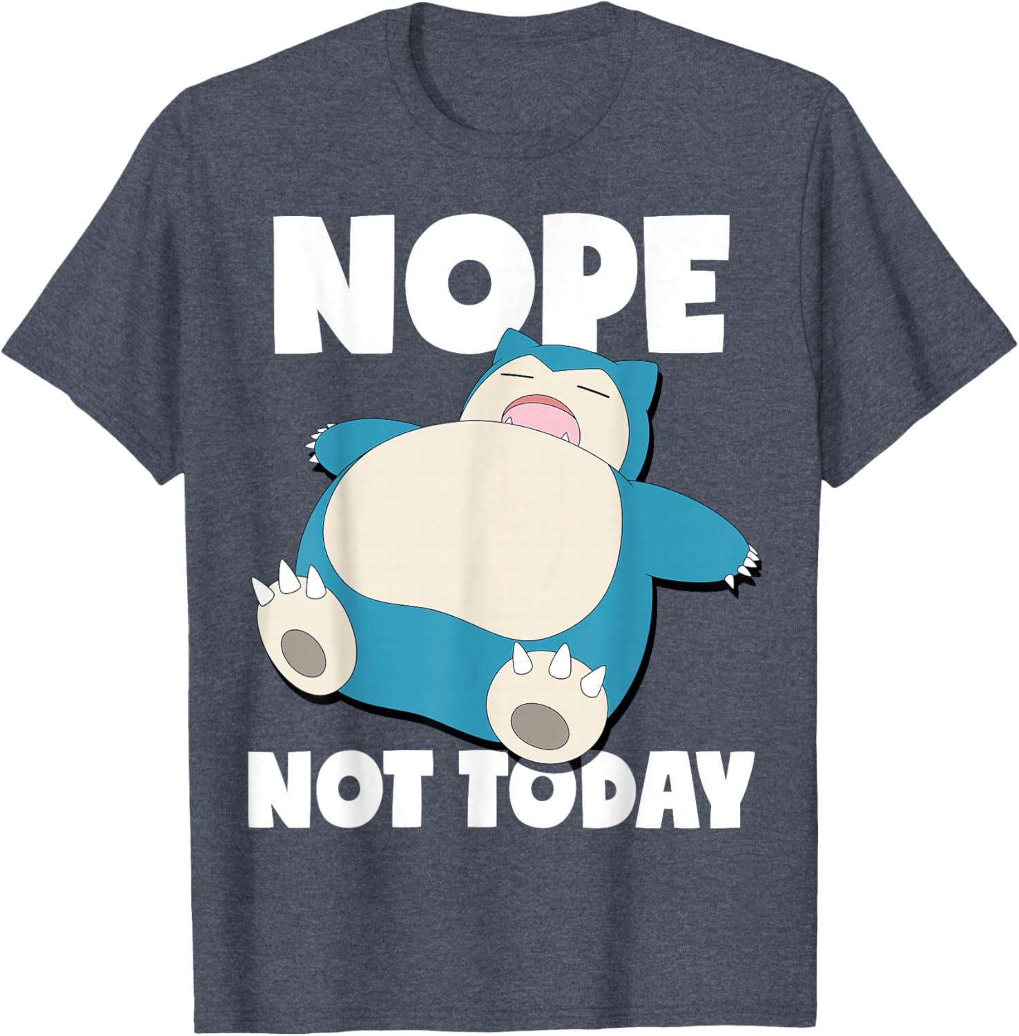 Snorlax Sleeping Nope Not Today T-Shirt for Pokémon Fans - Fun Apparel - 7