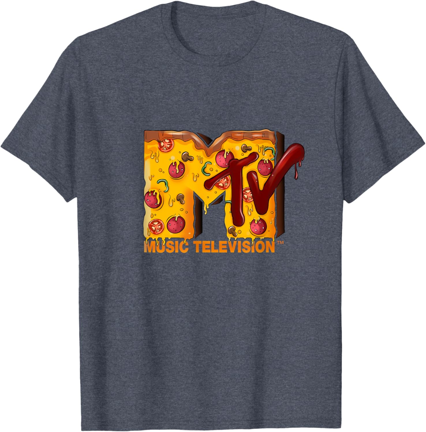 Mademark x MTV Pizza Lover T-Shirt Original MTV Logo Fun Design - 16