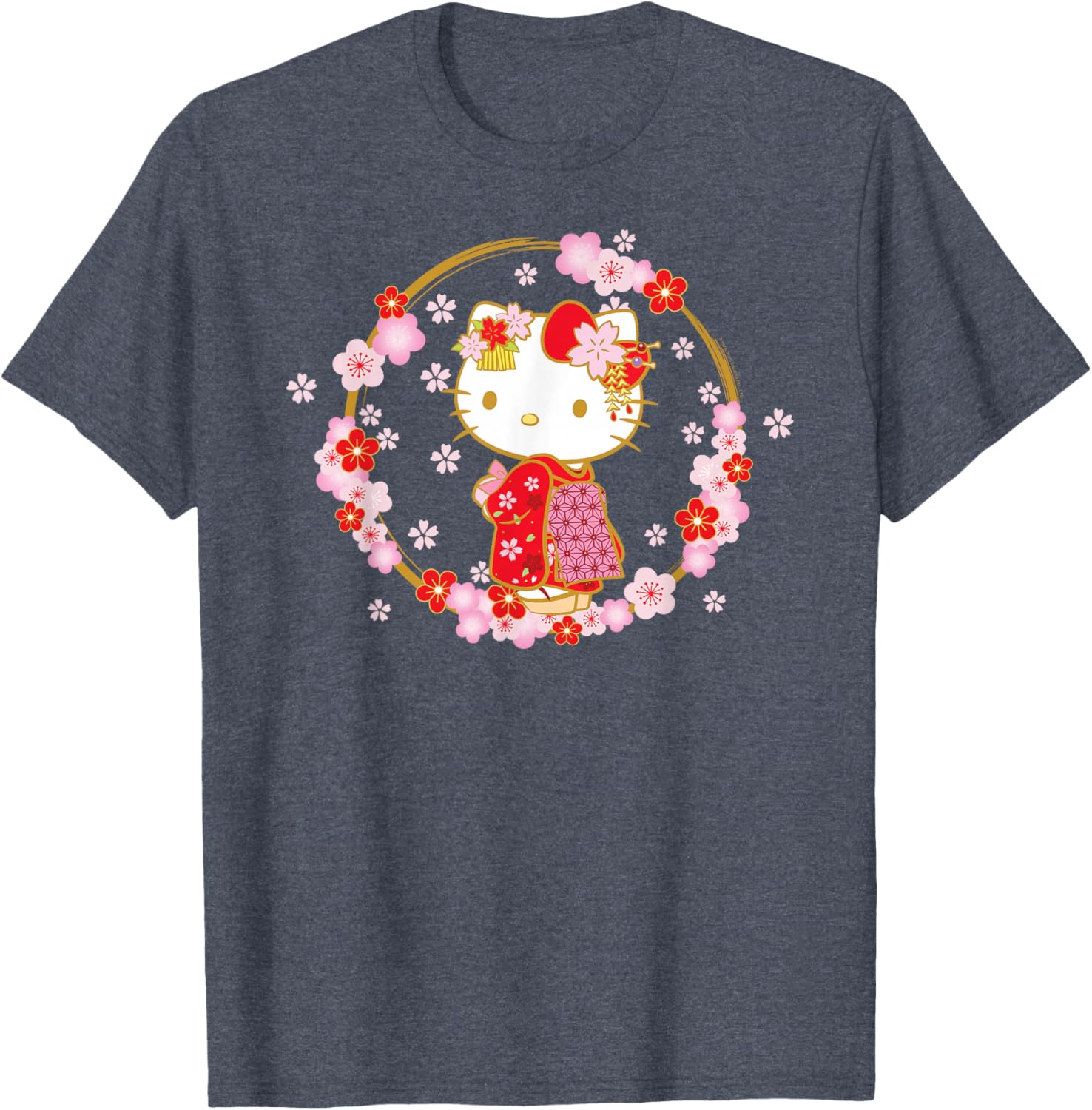 Hello Kitty Sakura Spring T-Shirt Cute Graphic Tee for Kids and Adults - 3