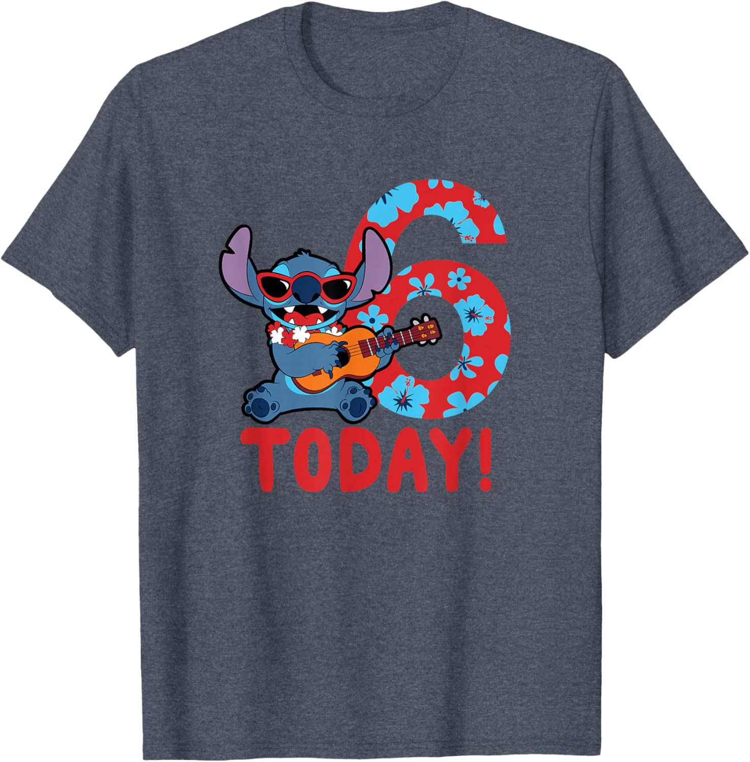 Disney Lilo & Stitch Tropical Birthday T-Shirt for 6 Year Old Fun Style - 3