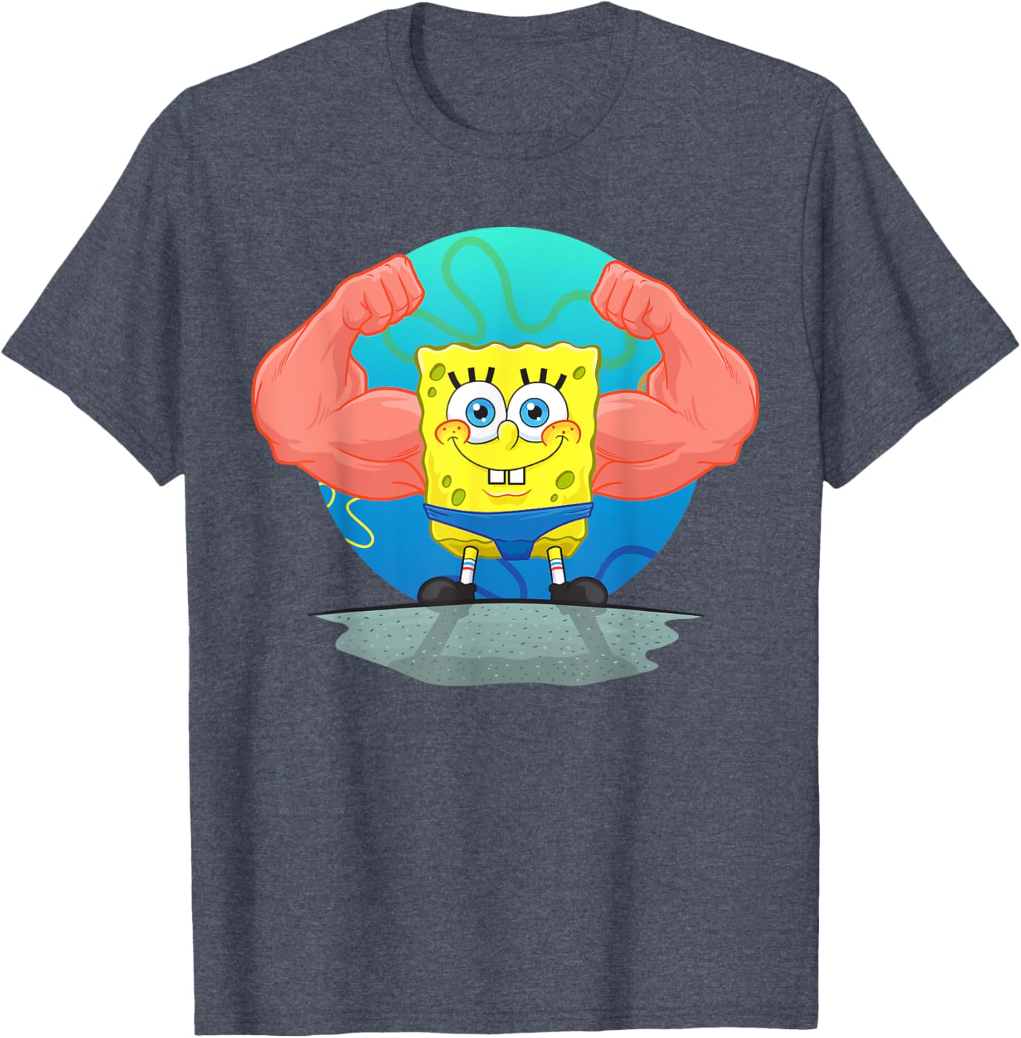 Mademark SpongeBob MuscleBob BuffPants T-Shirt for Fun Fashion Fans - 24