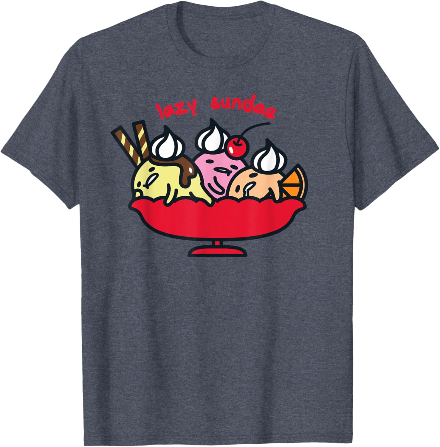 Gudetama Lazy Egg Sundae Ice Cream T-Shirt for Fun Fashion Lovers - 6