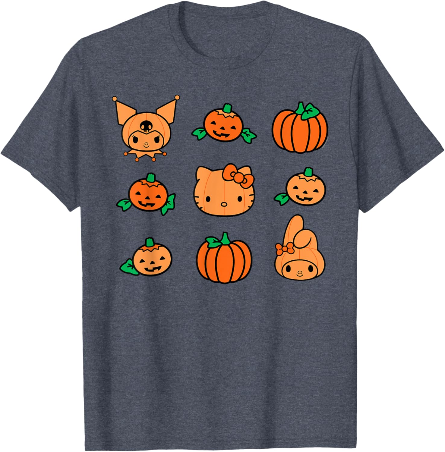 Hello Kitty My Melody Kuromi Pumpkin Halloween T-Shirt for Kids - 8