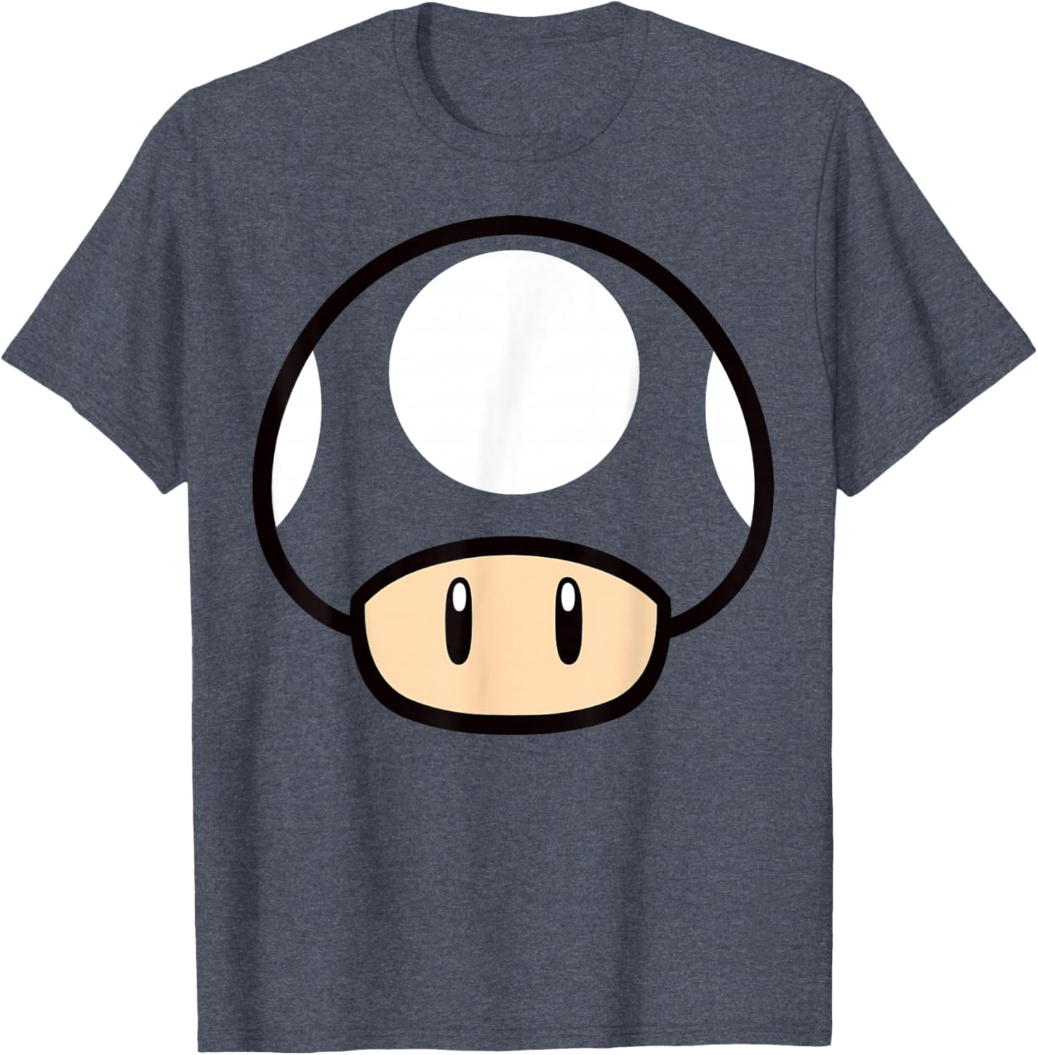Super Mario Mushroom Large Face T-Shirt for Gamers and Fans - 1