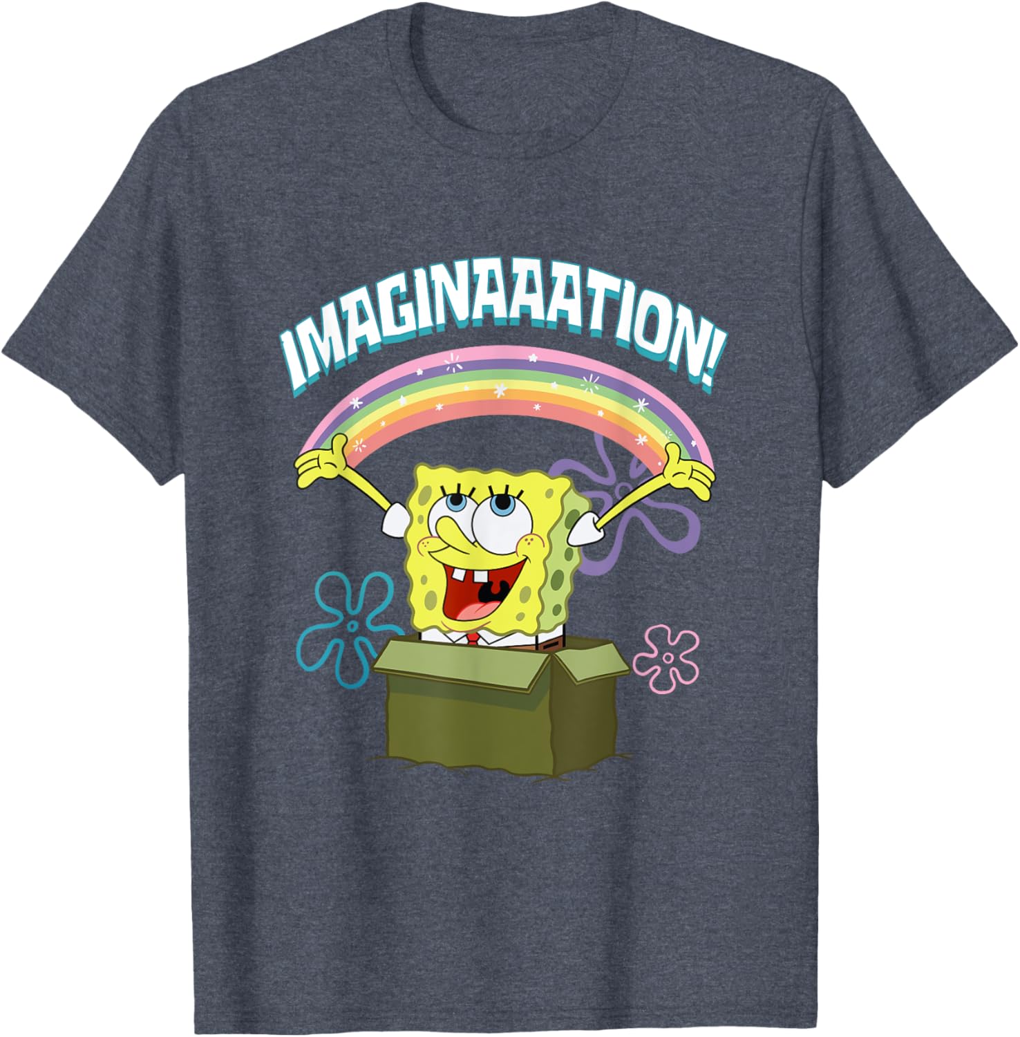 Mademark SpongeBob SquarePants Imaginaaation Box Funny T-Shirt for Fans - 12