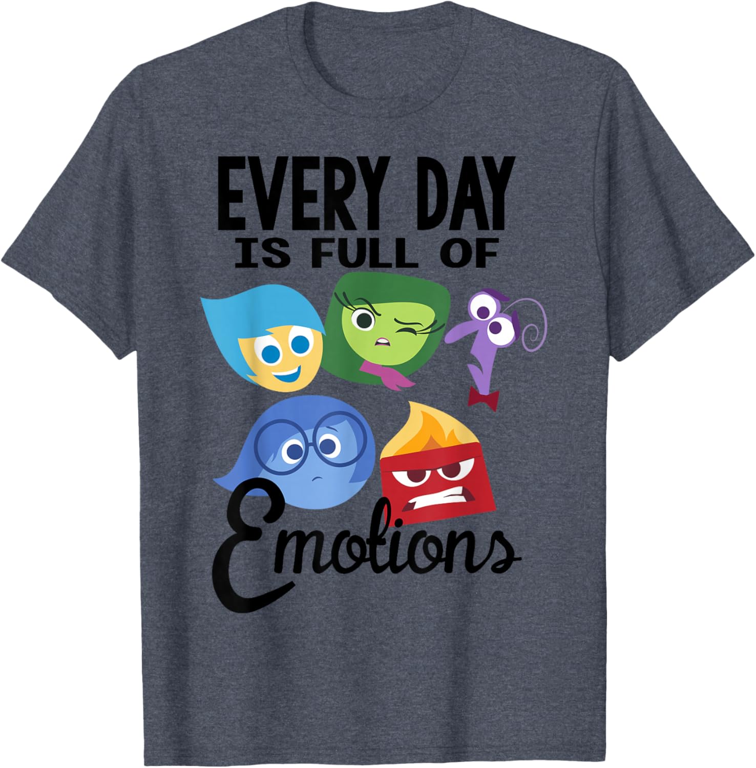 Disney Pixar Inside Out Emotions T-Shirt Fun Group Design Apparel - 5