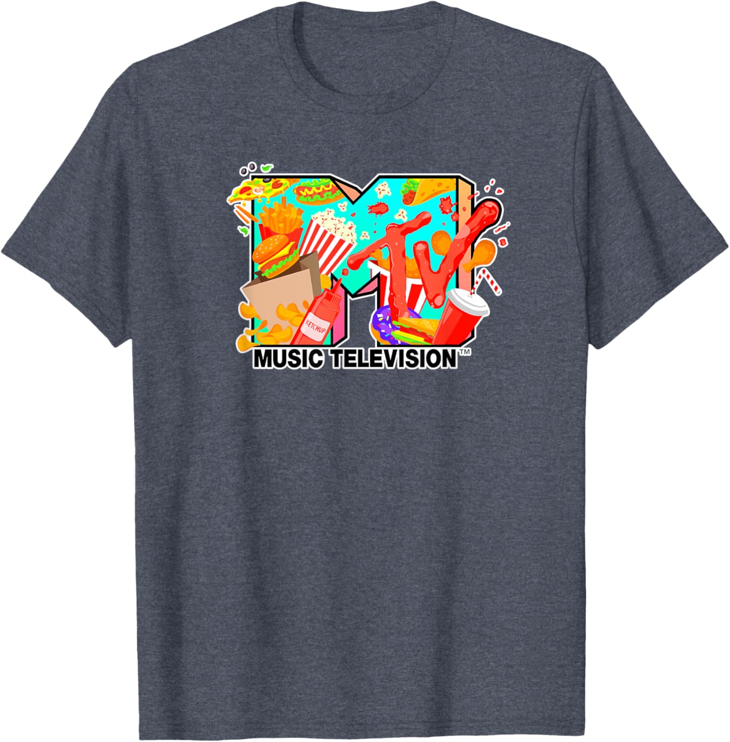 Mademark x MTV Fast Food Lovers T-Shirt for Music Fans and Foodies - 1
