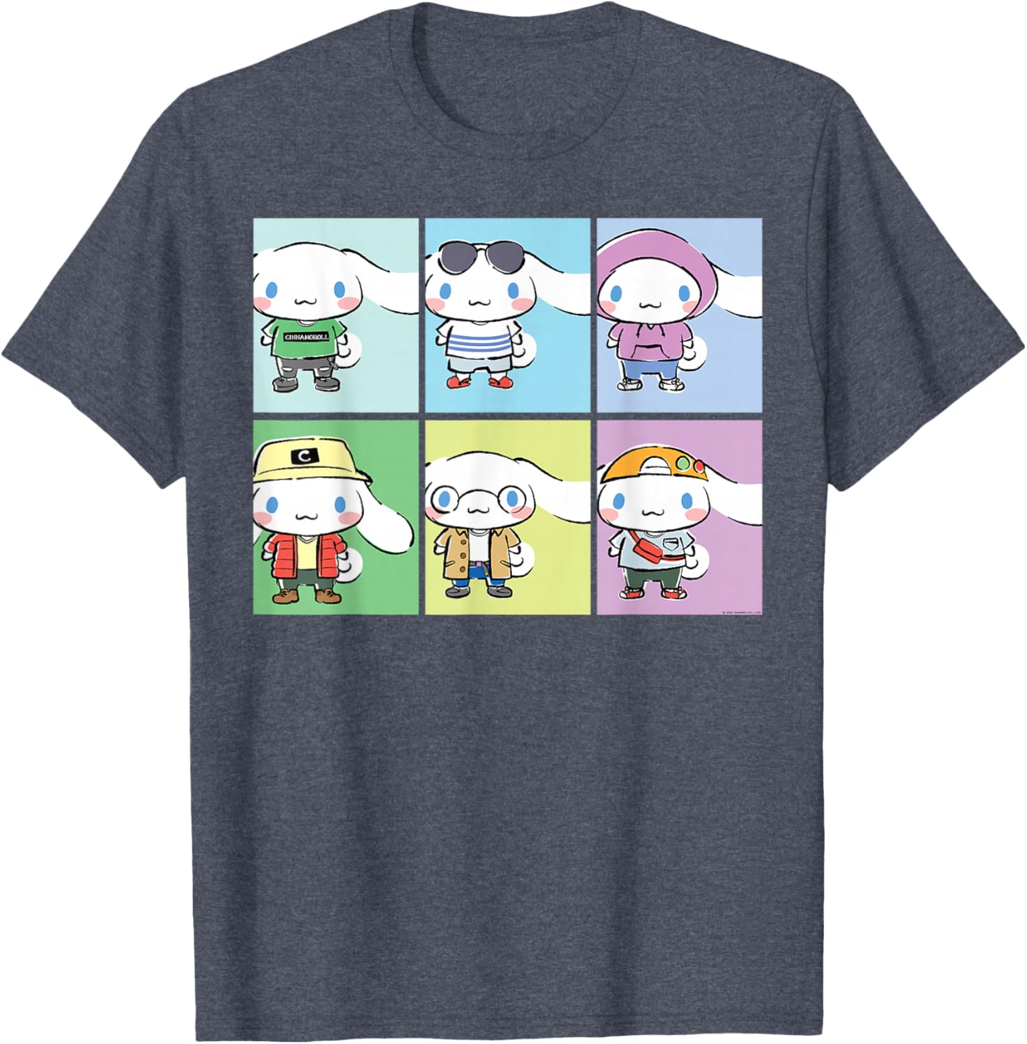 Cinnamoroll Collection Streetwear Squares T-Shirt for Trendy Fashion Lovers - 21