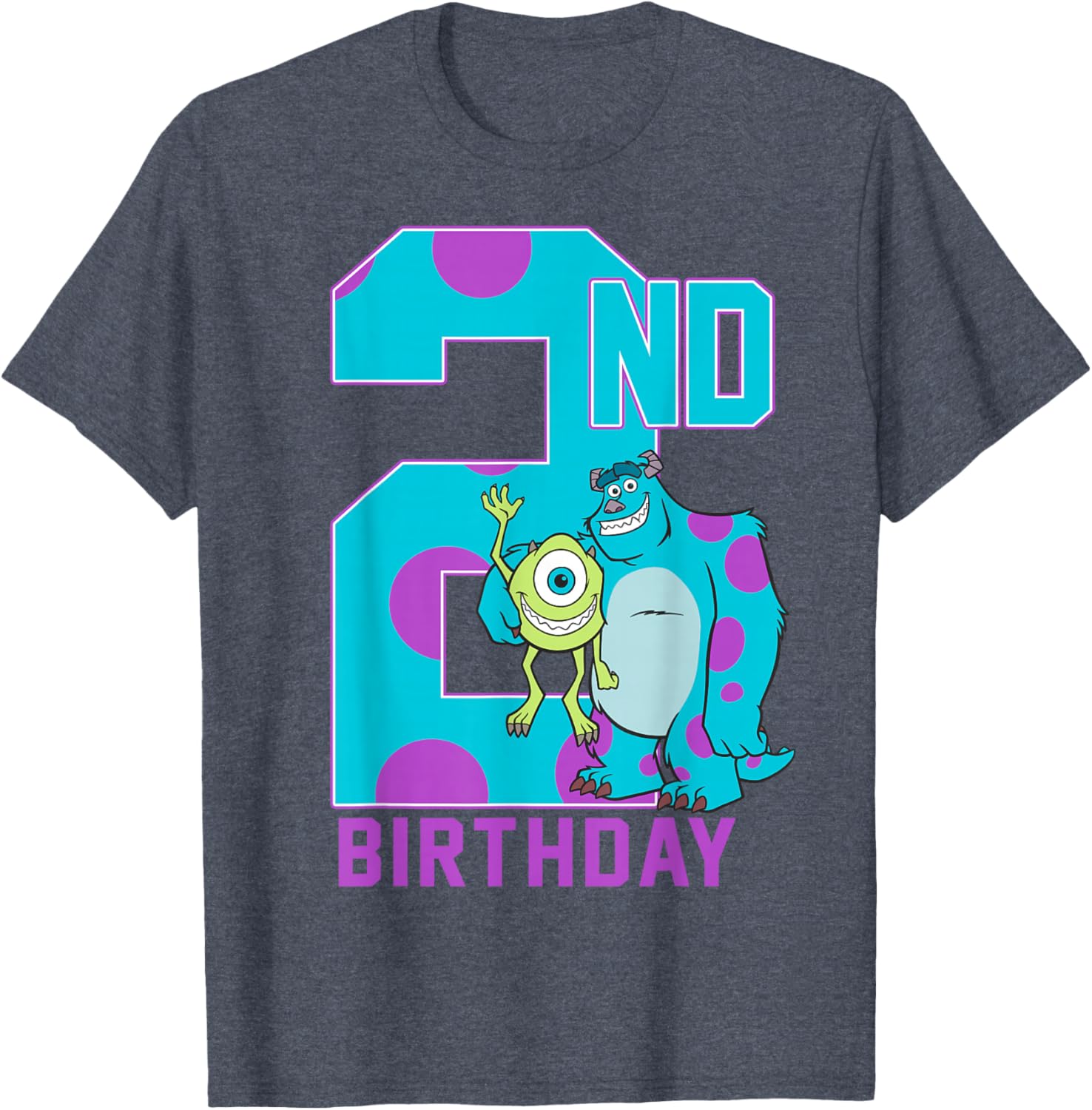 Disney Pixar Monsters Inc Mike and Sully 2nd Birthday T-Shirt for Kids - 9