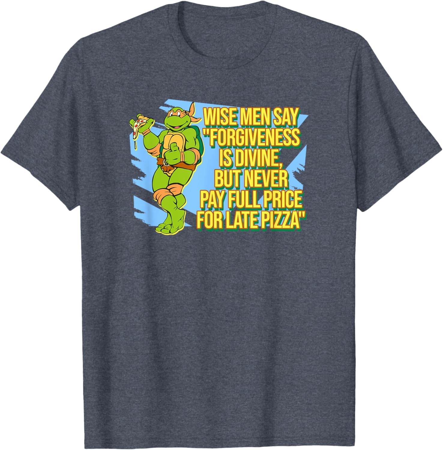 Mademark Teenage Mutant Ninja Turtles Michelangelo Late Pizza T-Shirt - 12