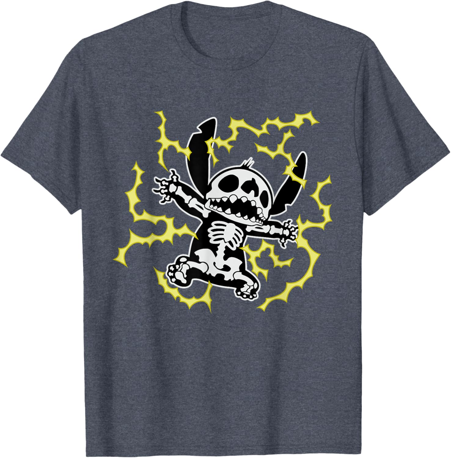 Disney Stitch Skeleton Halloween T-Shirt for Fun and Festive Celebrations - 26