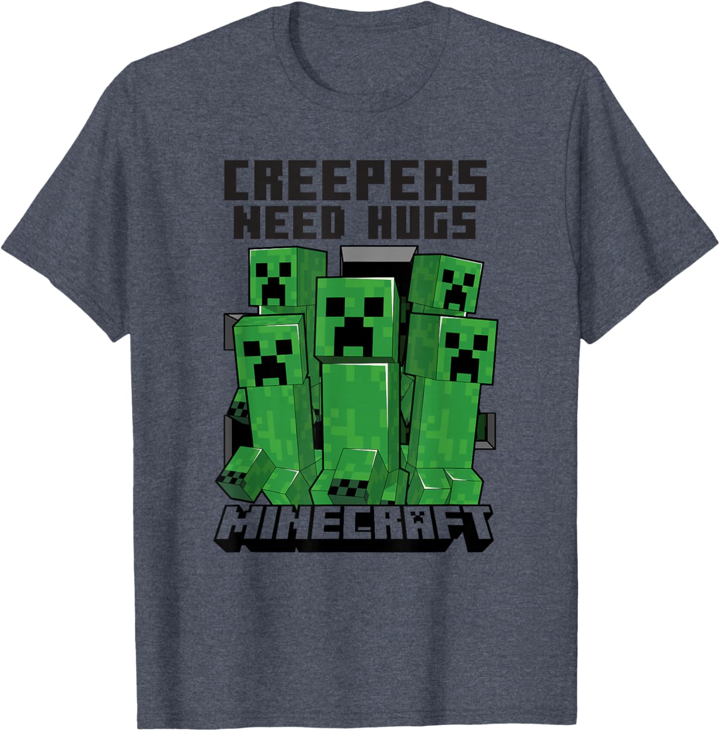 Minecraft Creepers Need Hugs March T-Shirt for Gamers and Fans - 12