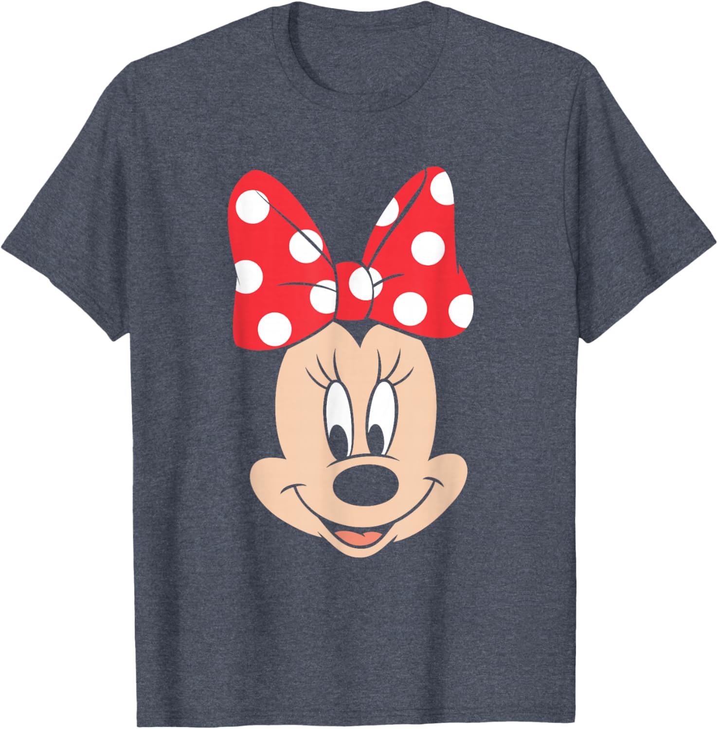 Disney Minnie Mouse Big Face T-Shirt with Polka Dot Bow for Kids - 1